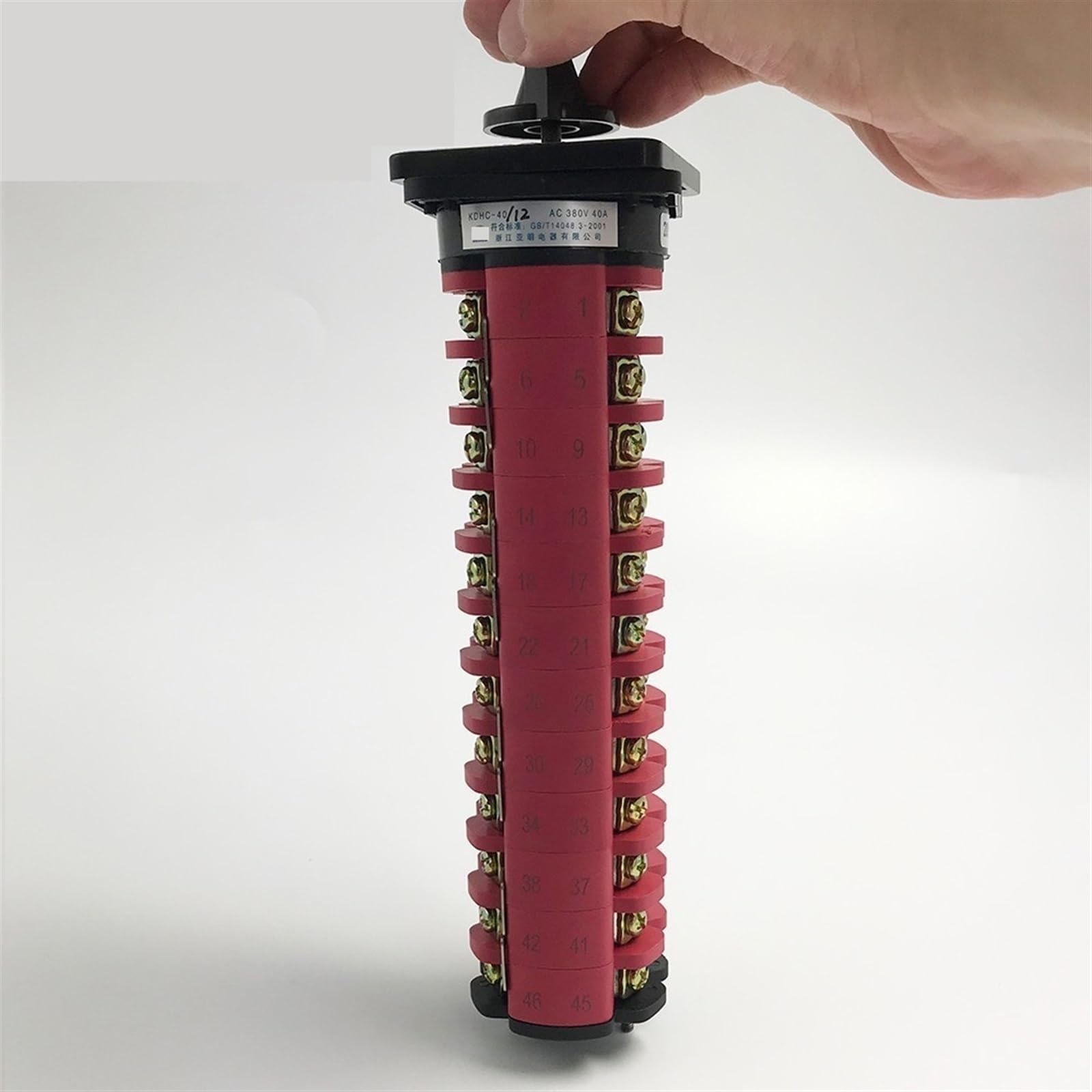 Interruptor de leva KDHC-40/12 Interruptor giratorio universal de cambio 0-3 posiciones 12 polos 40 A for máquina de soldar Fabricante personalizado 1 pieza