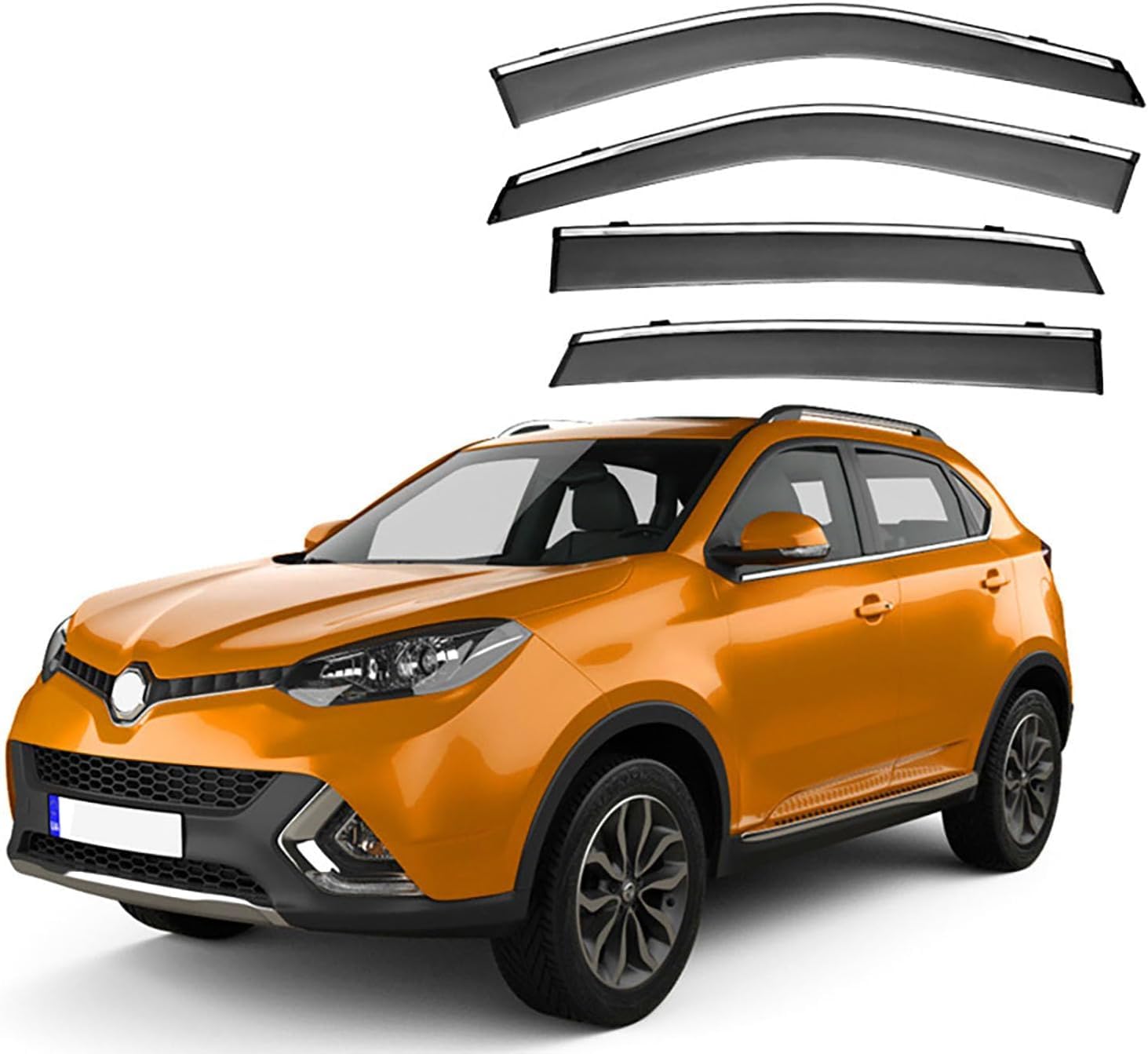 PANXUC Car Wind Deflectors for MG GS MK1-AS21 2015-2019, Side Window Wind Rain Deflector Window Visor Sun Rain Guard Smoke Guards