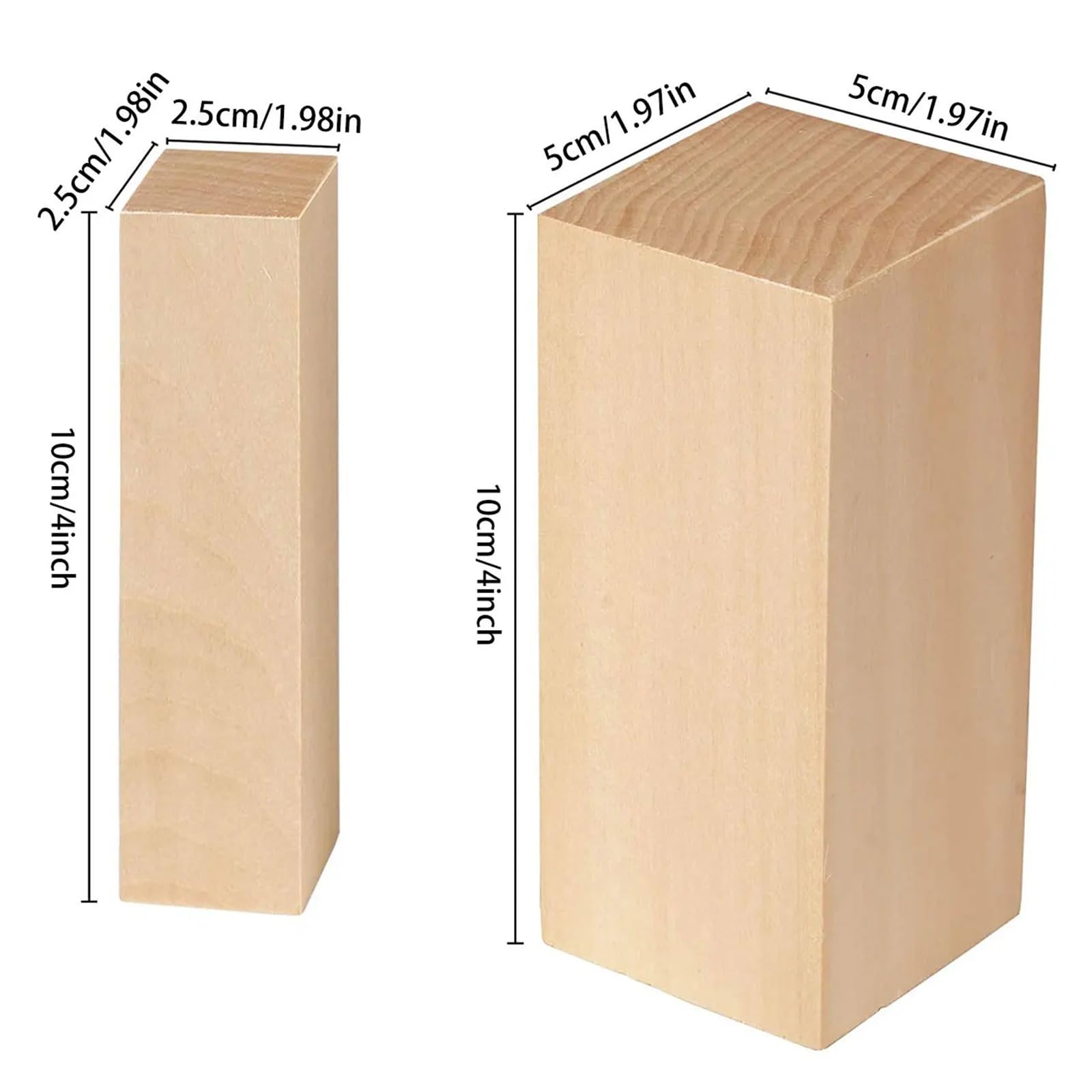 Rzeźbienie w drewnie 5 szt. blok do rzeźbienia w drewnie z naturalnego drewna blok 2 rozmiary przenośny niedokończony blok drewniany rzeźba Whittling artykuły plastyczne drewniane patyczki