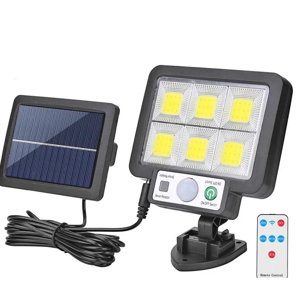 Vjsujehgy LED Solar Wall Lamp 3 Modes Waterproof Motion Sensor Lamp Garden Street Light Solar Lamp for Garage Security Wall Light