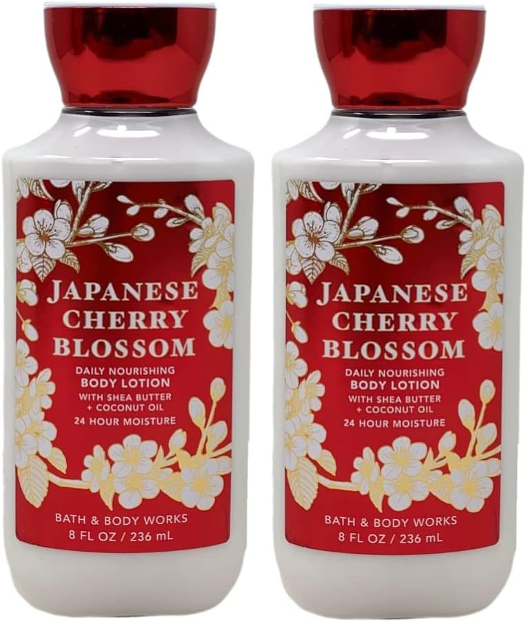 Bath and Body Works Japanische Cherry Blossom Super Smooth Body Lotion, 2er-Pack