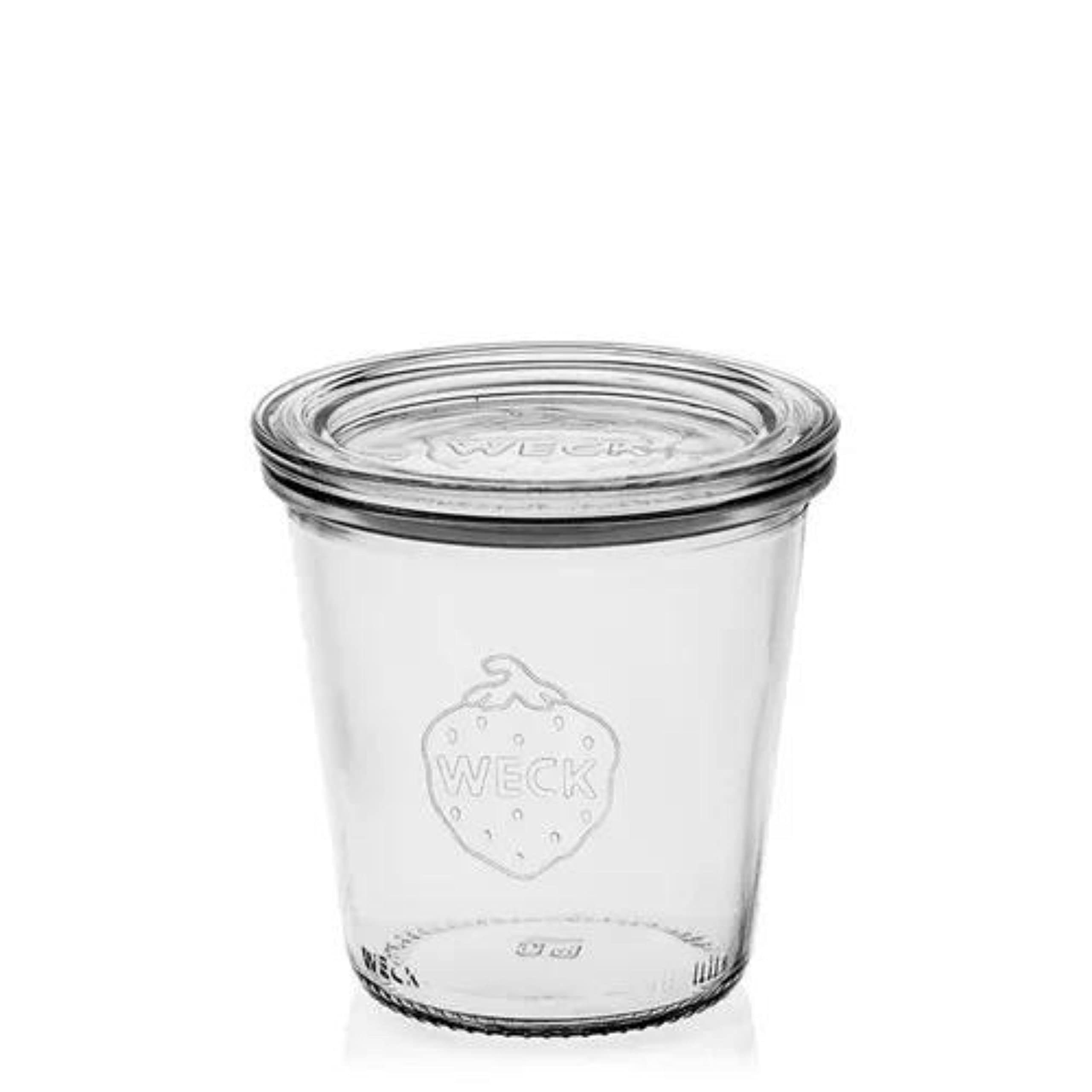 Lot De 4 Bocaux Weck En Forme De Tulipe - 2x1000ml + 2x500ml, Couvercles Bois Et Joint Silicone, Pour Conservation