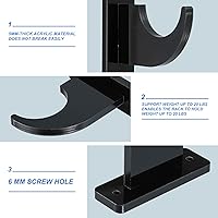 Vista 3 de uxcell Soporte de pared para espada, juego de 3 soportes de acrílico para sable de luz, soporte de pared para espada de sable de luz, soporte
