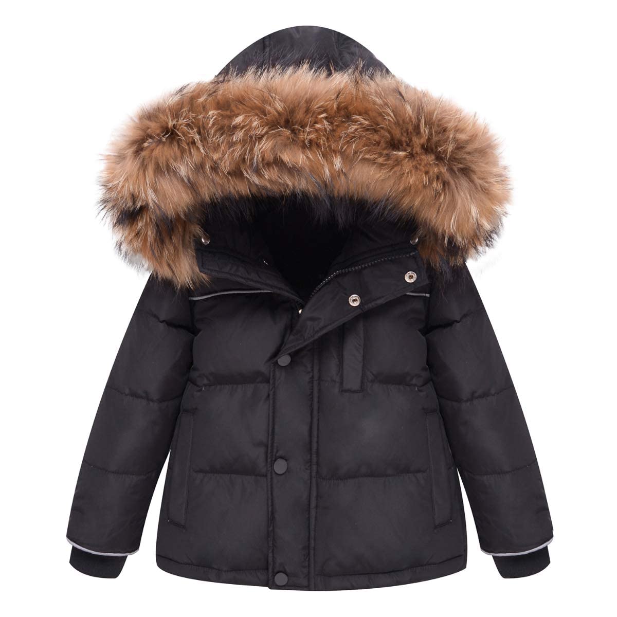 ZOEREA Kinder Bekleidungsset Junge Mädchen Süß Schneeanzug mit Kaputze Daunenjacke + Daunenhose 2tlg Verdickte Skianzug Winterjacke