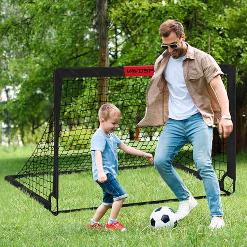 Image of Kids Soccer Goals for Backyard Set - 2 of 4' x 3' Portable Soccer Goal Training Equipment, Pop Up Toddler Soccer Net with Soccer Ball, Soccer Set for Kids and Youth Outdoor Games, Sports, Play