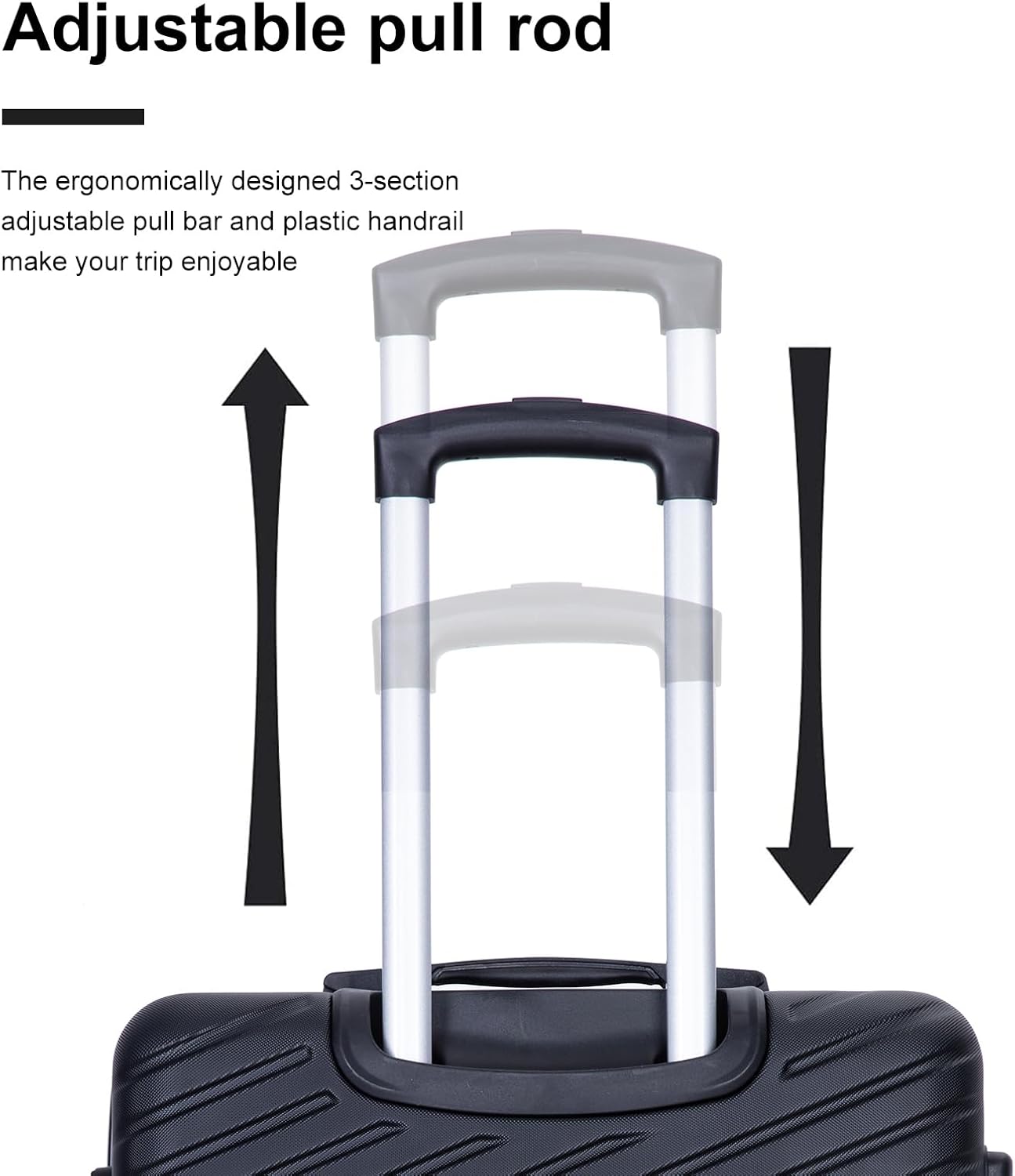 Travelhouse Luggage Sets 4 Piece Suitcase Set ABS Hardside Luggage with Spinner Wheels, Lightweight Carry On Luggage with TSA Lock for Women (Blue, 4-Piece)