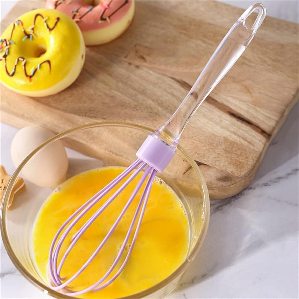 Egg Whisk Kitchen Silicone Wire Balloon Whisk Milk Egg Beater Egg Mixing Stirring Kitchen (Color : A Size : As the picture shows) (B As the picture shows)