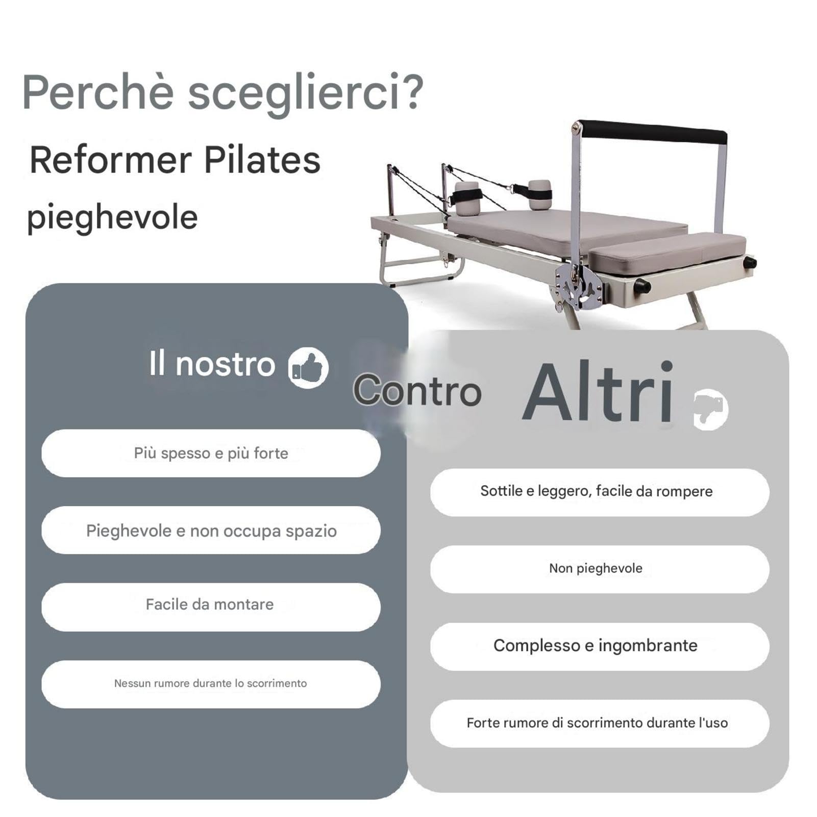 Macchine per pilates per uso domestico, tavolo per pilates per allenamenti a casa | Riformatore portatile di Pilates | Attrezzatura per l'allenamento principale pieghevole sul posto di lavoro con capa