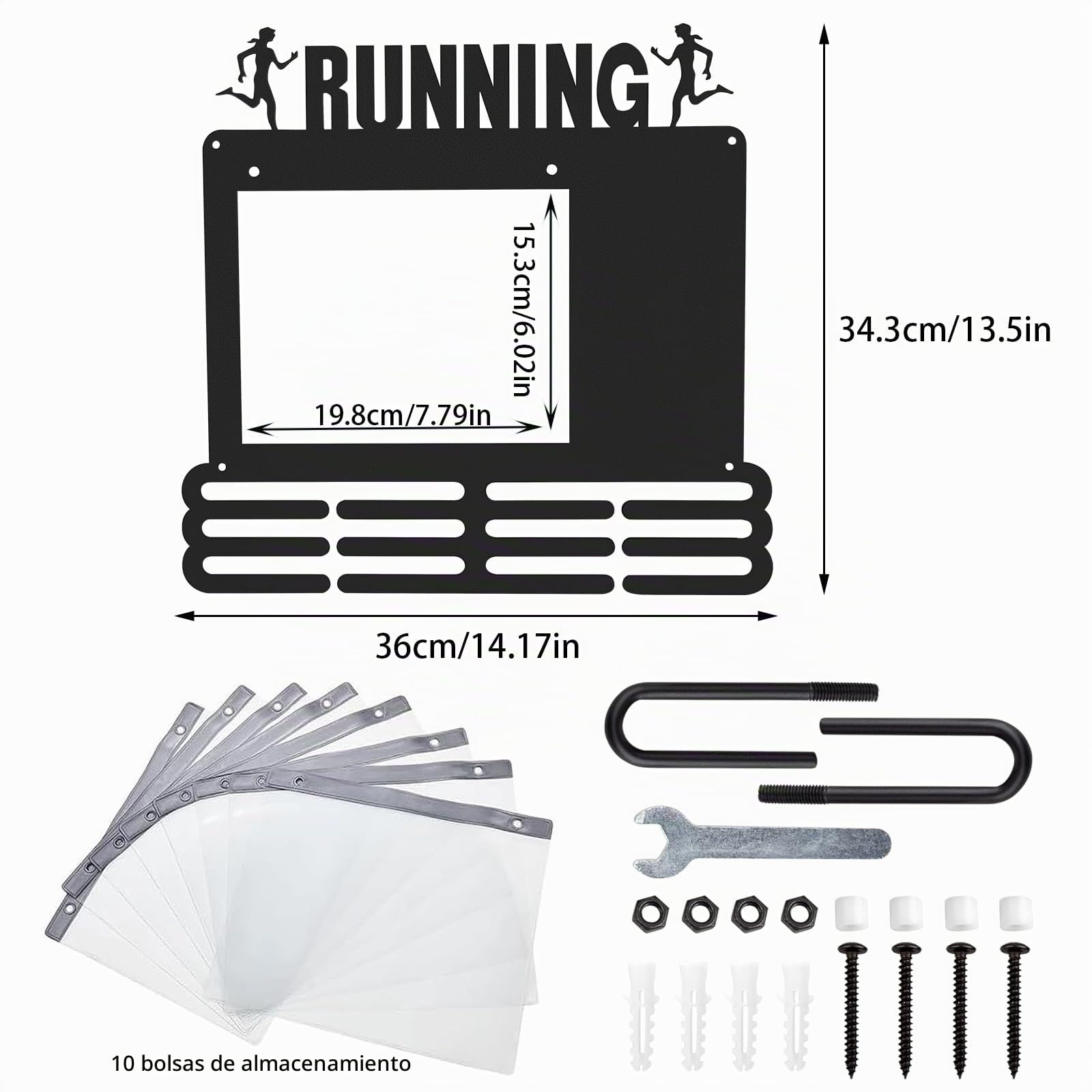 Colgador Medallas Porta Medallas de Maratón Adecuado