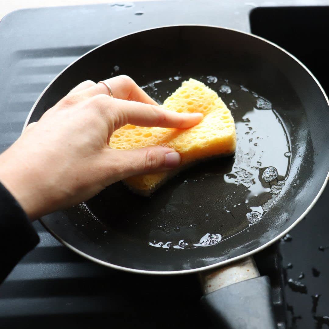 andoo Esponjas para el hogar | Esponja de limpieza orgánica, Esponja de cocina, Esponja de cocina, Esponja para platos, Biodegradable, Respetuoso con el medio ambiente (40 unidades)
