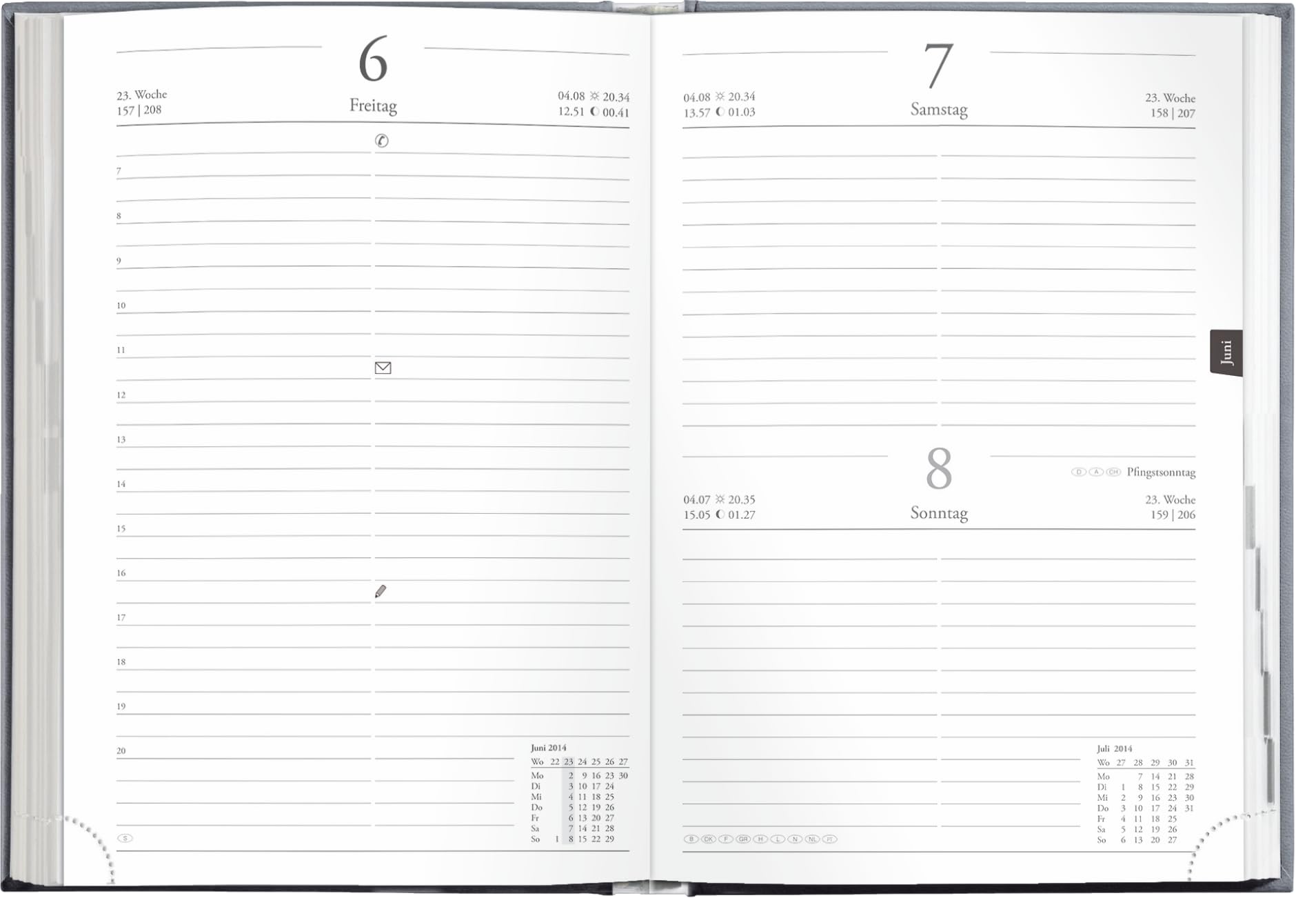 Papiertiger Cheftimer Buchkalender A5 2025 (Schwarz, 10 Stück)