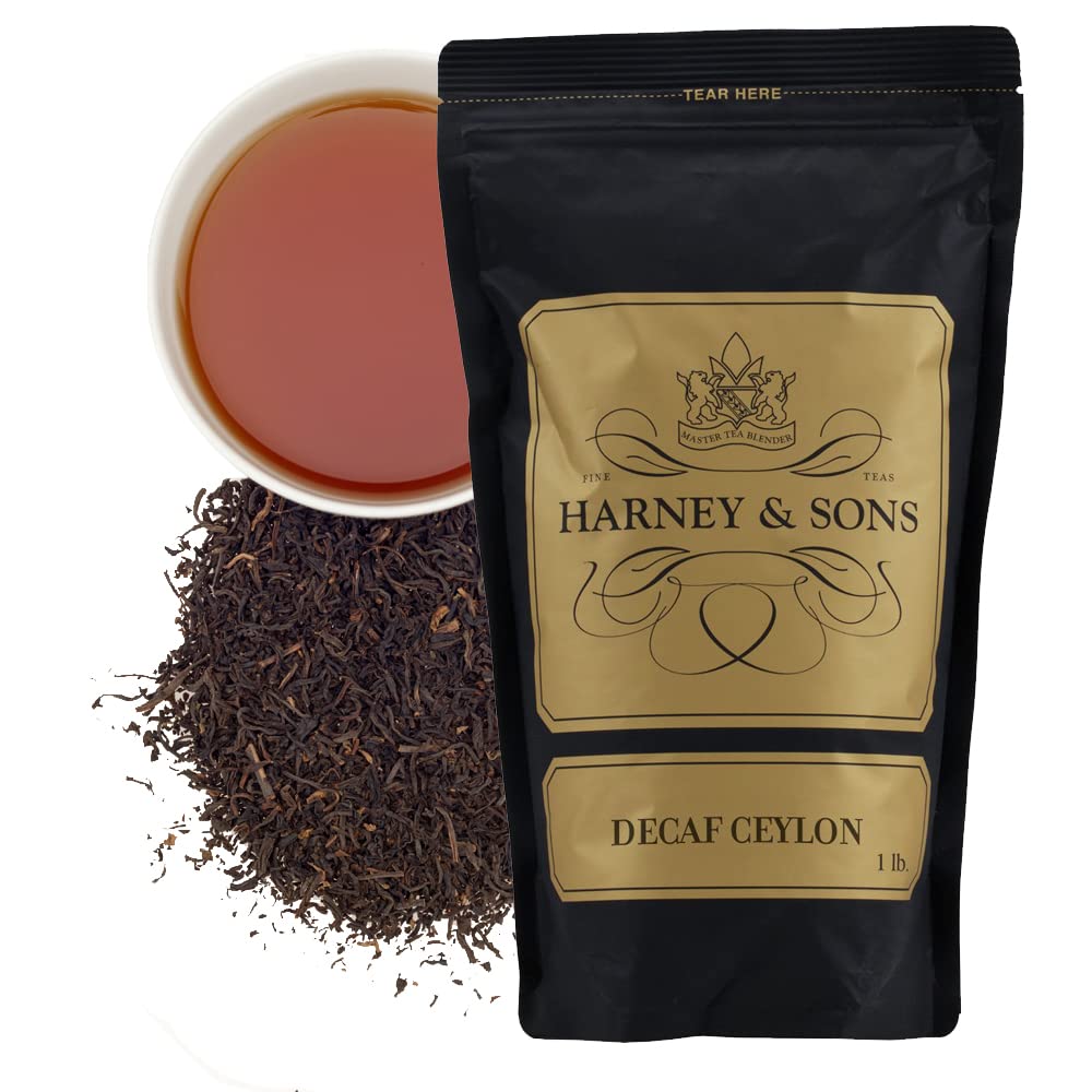 Harney & Sons Decaffeinated Ceylon Loose Leaf Black Tea, 473.6 g | Entkoffeinierter Ceylon-Schwarztee mit glattem, vollmundigem Geschmack.