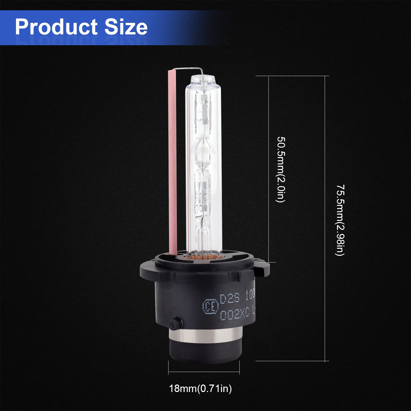 D2S 10000K Xenon Brenner - Hid Xenon Scheinwerferlampe 12V 35W(2 Lampen)