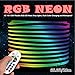 IEKOV LED NEON Light, AC 110-120V Flexible RGB LED Neon Light Strip, 60 LEDs/M, Waterproof, Multi Color Changing 5050 SMD LED Rope Light + Remote Controller for Party Decoration (65.6ft/ 20m)