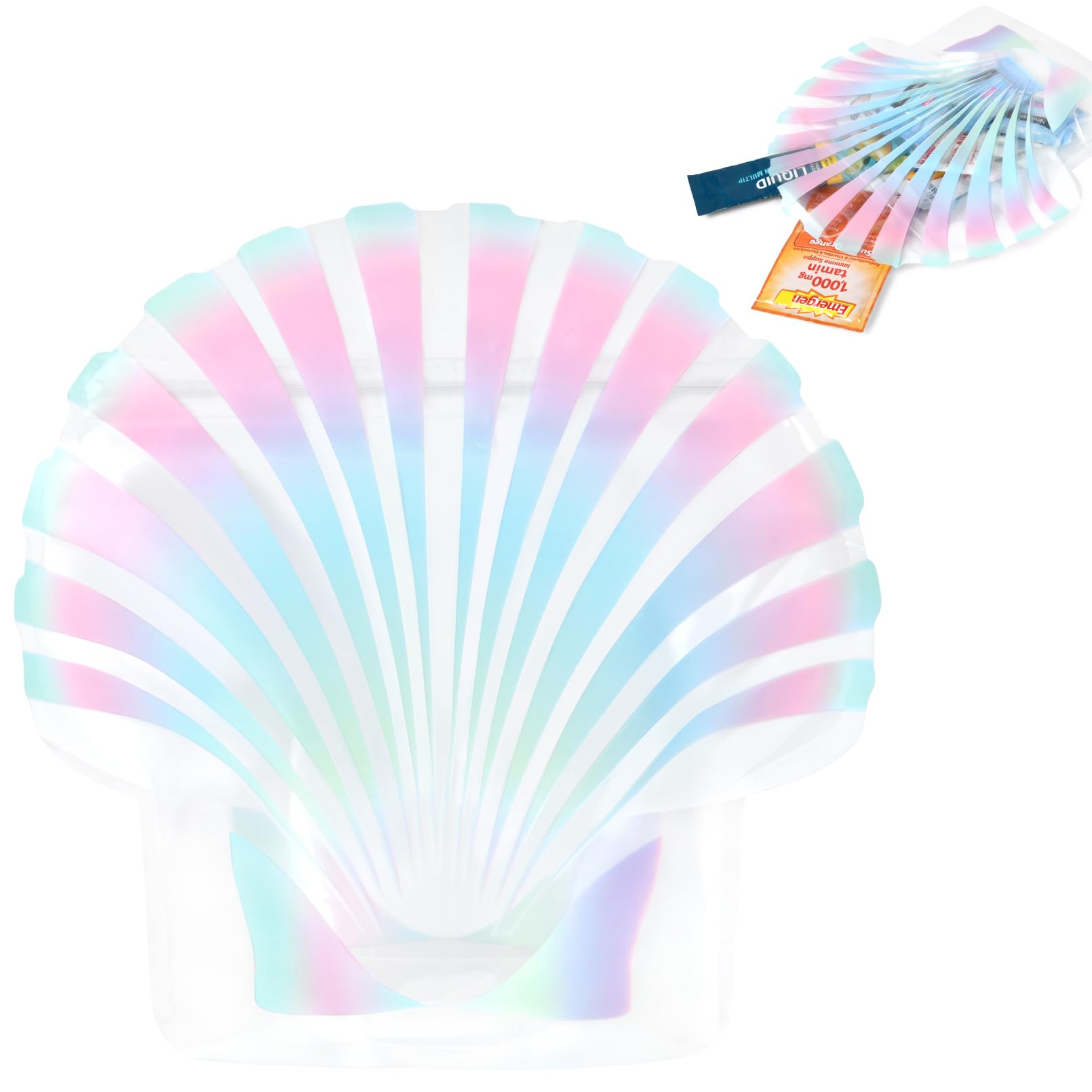 DEEKA Seashell Hangover Kit Bags Beach Bachelorette Party Favors Last Toast On The Coast Recovery Kit Resealable Pouch for Girls Trip Emergency