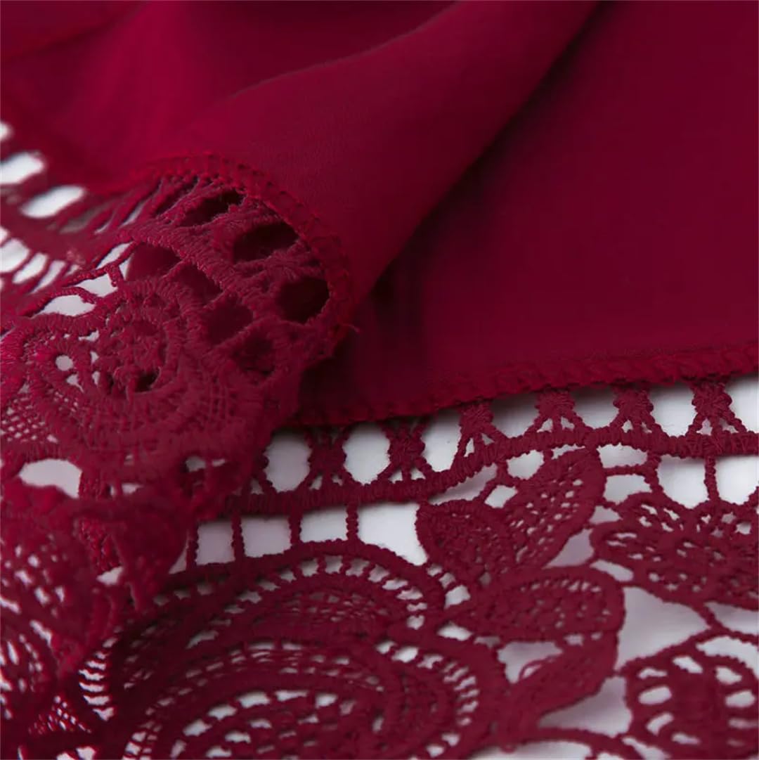 Yeuyyben Solido Rayon Cotone Kimono Vestaglia Del Merletto Delle Donne di Nozze Accappatoio Da Sposa Accappatoio Da