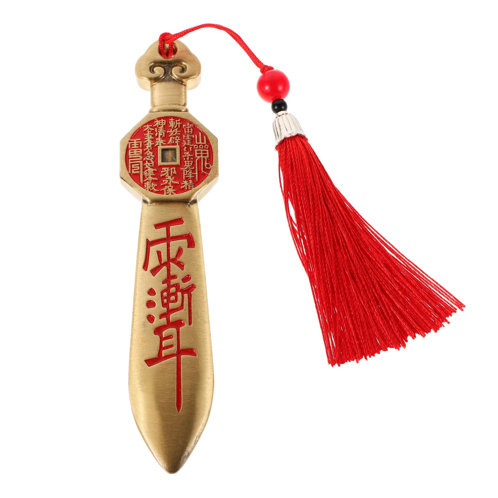Ornamentación talle latón PRETYZOOM adorno borlas rojas amuleto
