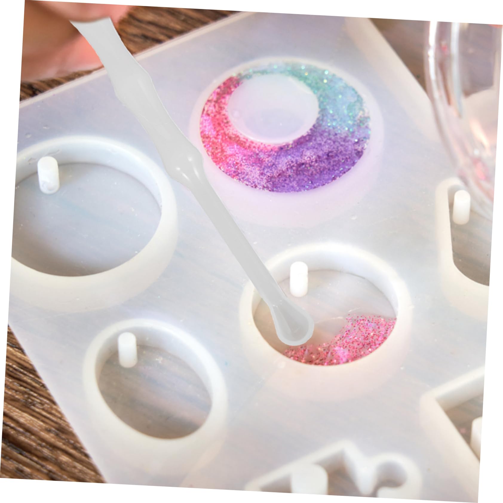 Tofficu 4 Ensembles Ensemble de Tasses à mesurer en Silicone - Kit Fabrication résine - Moule Fait Main kit de Sol époxy Pots à épices avec étiquettes kit de Bijoux en résine Gel de silice