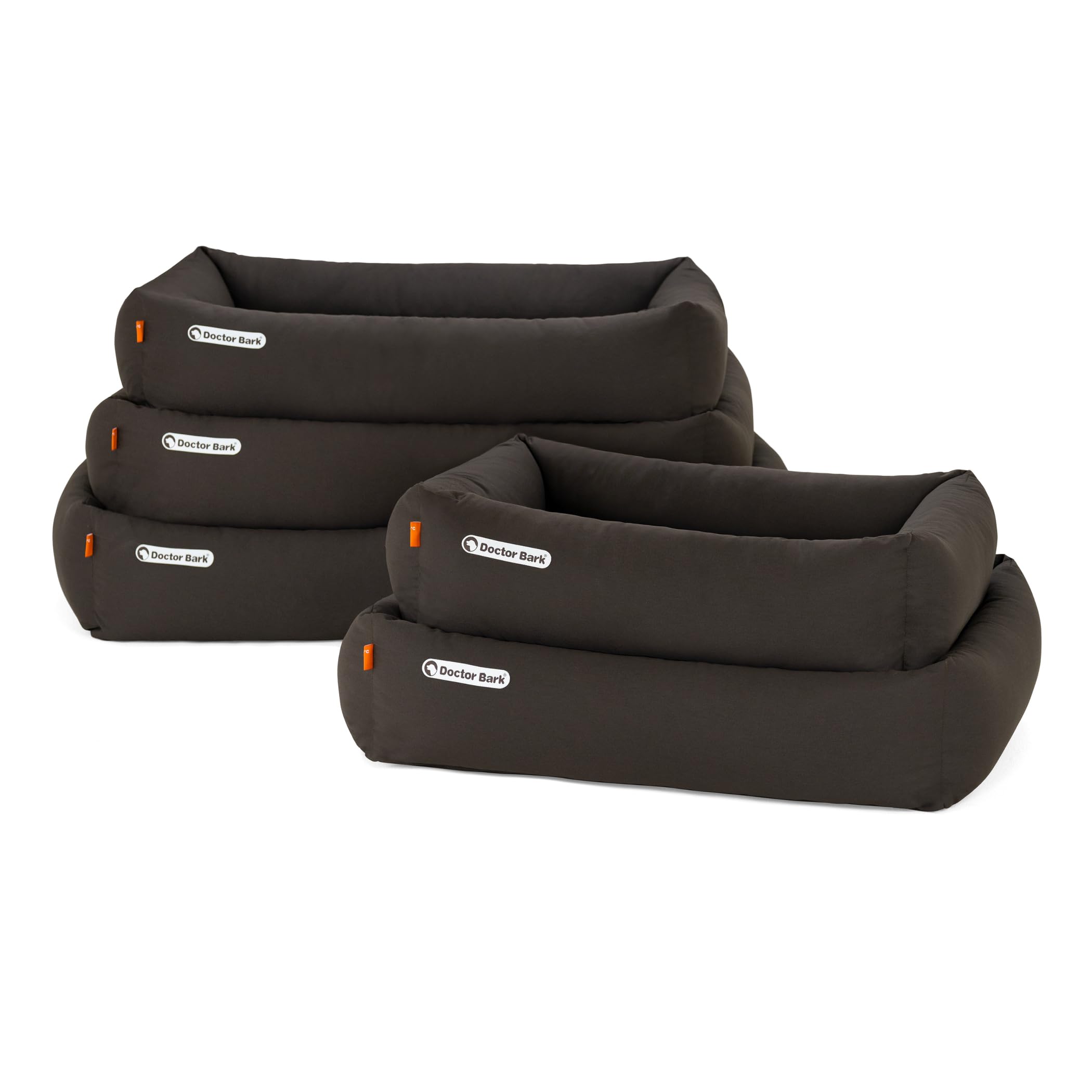 Doctor Bark Cama ortopédica, Cuna Perro, lavable hasta 95 °C, sin olor e higiénica, acogedora decoración para perros pequeños (S - 70 x 60 cm, marrón)