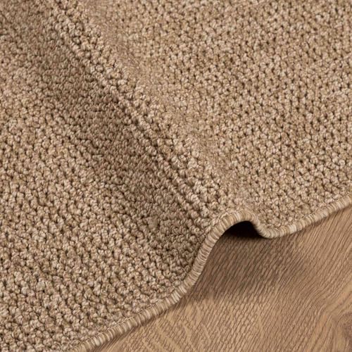 Tapis de salon carré AGIRA 240x240 cm en polyester doux naturel - 8