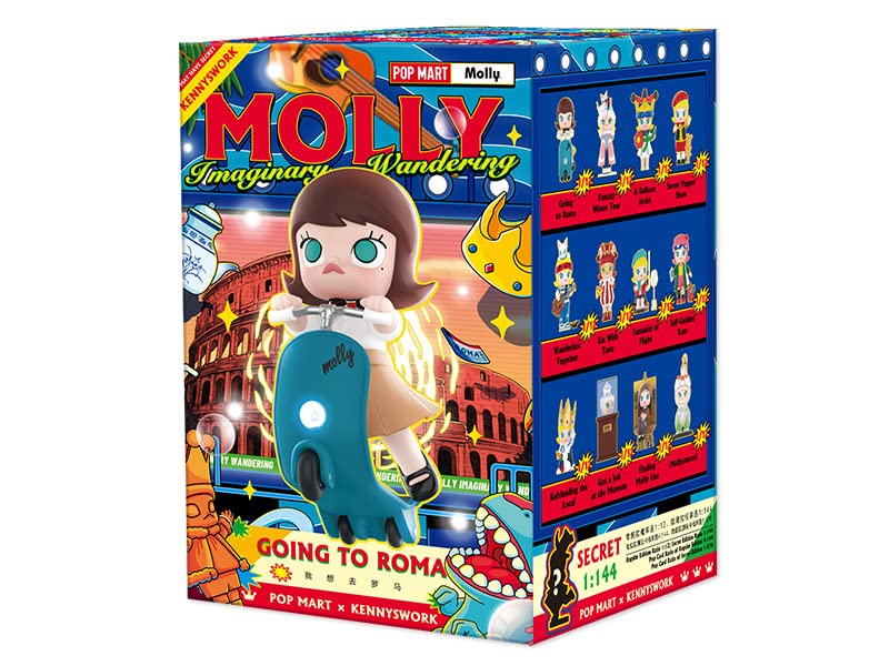 POP MART MOLLY Imaginary Wandering Series ABS & PVC Trading Figures, Box of  12