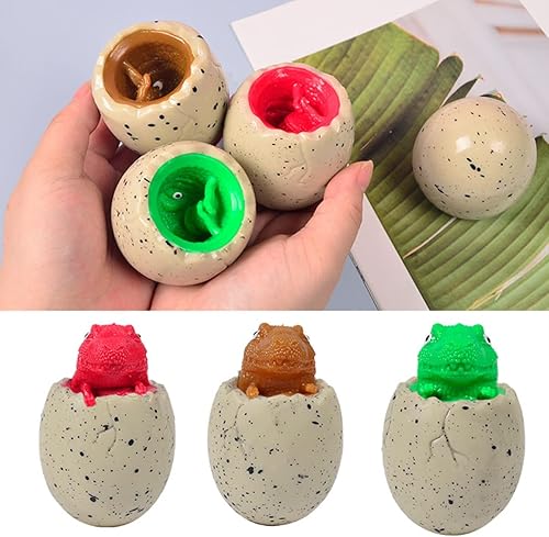Miniatura 3 de Juguetes para aliviar el estrés de huevos de dinosaurio, 3 unidades, lindas bolas para apretar para recuerdos de fiesta de cumpleaños, juguetes