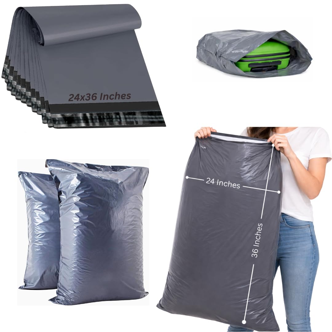 24x36 50 Mailing Bags Self Seal Grey Parcel Bags | Extra Large Mailing Bags, Postage Bags, Shipping Bags | Strong Tear Proof Delivery Bags for Parcels Packing