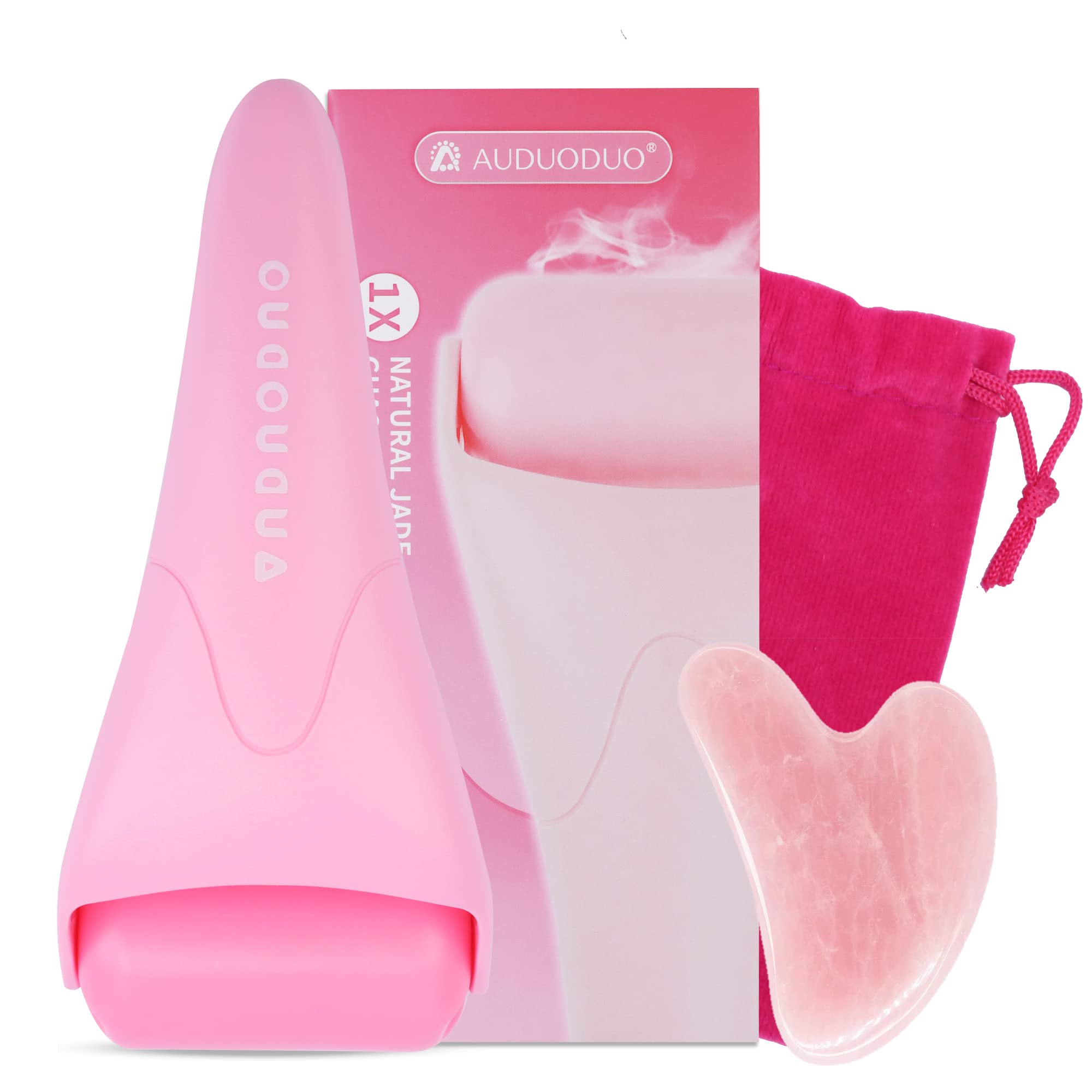 AUDUODUO® Premium Eisroller Kältetherapie für Gesicht und Körper, Gua Sha Gesichtsbehandlung, Anti-Falten-Werkzeug, Spa, Anti-Aging-Massagegerät