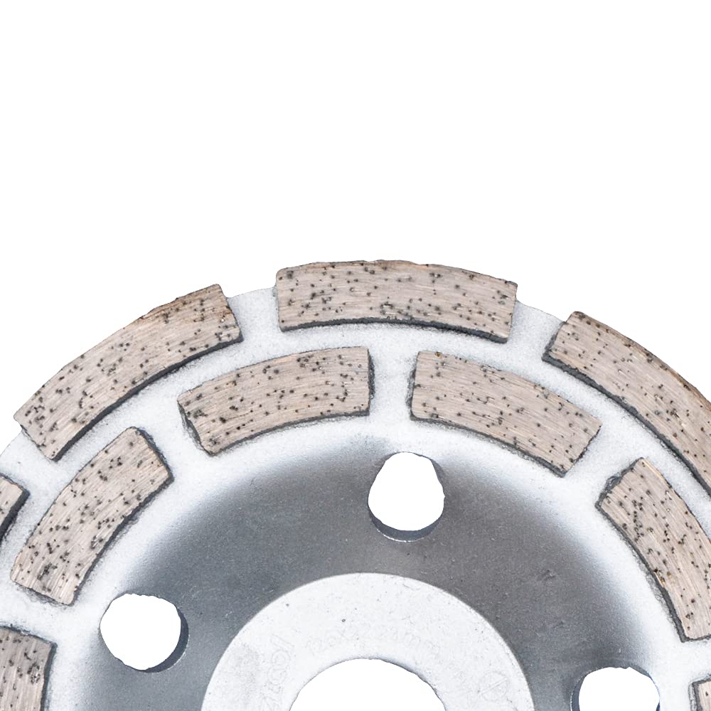 Universale Diamante Grinding Cup Abrasivo Doppia Row Muratura Concrete Wheel Silver Diamond Rettifica Testa Strumento di Taglio per Smerigliatrici Angolo