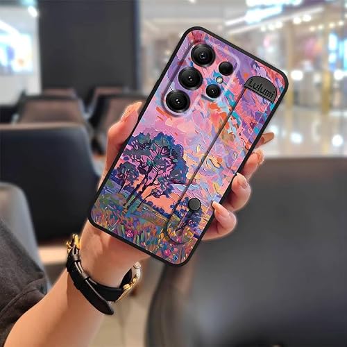 Phone Case Compatible with Doogee Note56X/Note56X Pro, Wrist Strap Phone Holder Wristband Silicone Cell phone cover Protective m