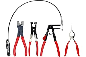 4PCS Hose Clamp Pliers, Automotive Spring Clamp Pliers, Long Reach Pliers Tool