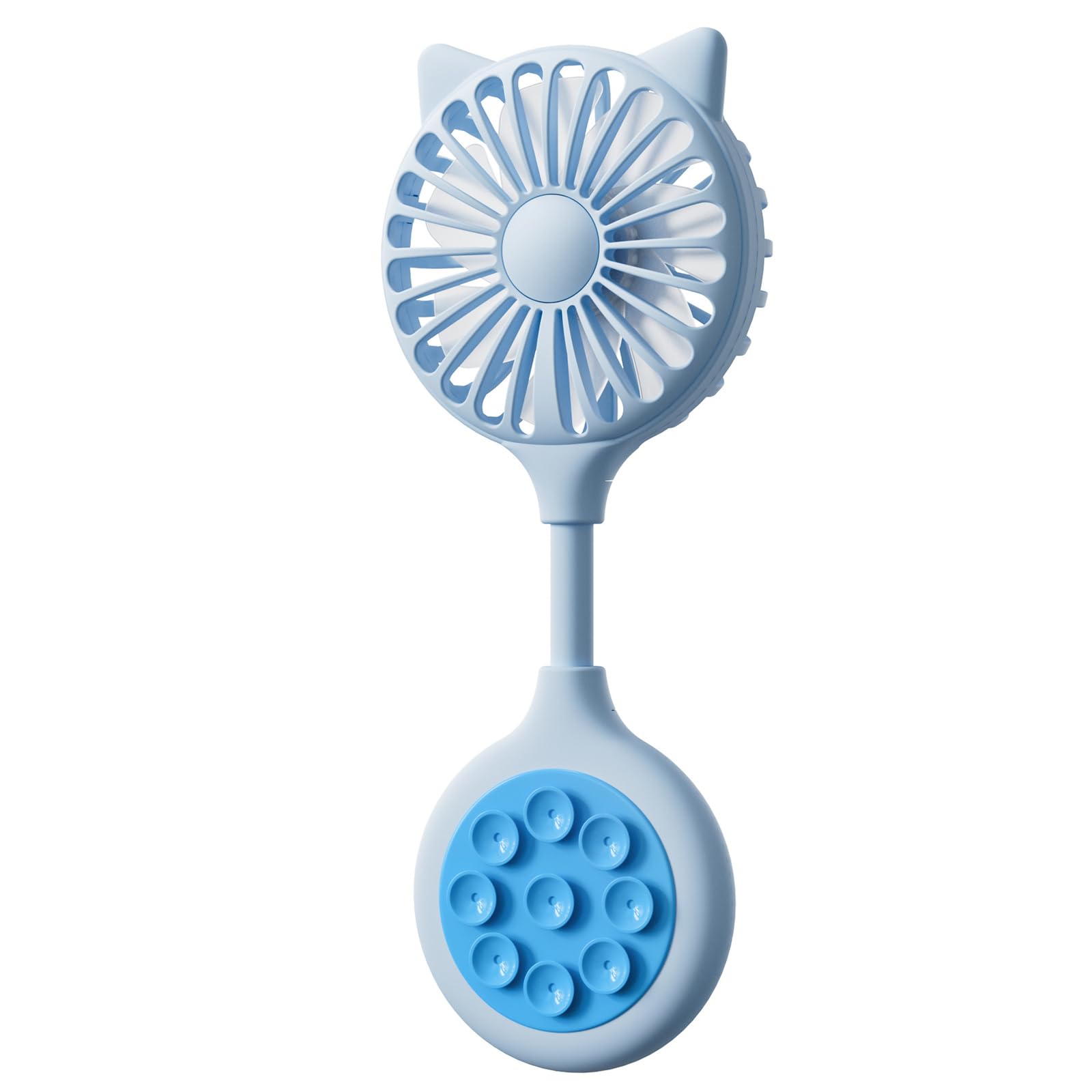 Kelisdi Table Fan Pocket Fan ABS Texture Travel Outdoor Lightweight Foldable with Suction Cup Desk