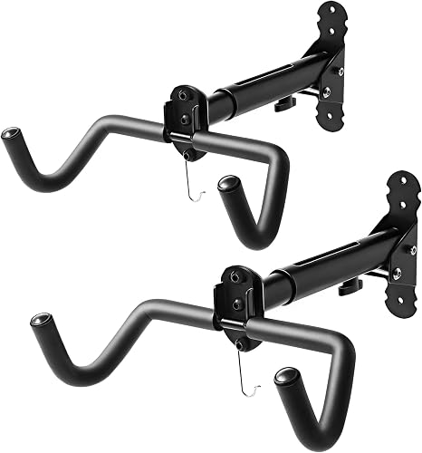 Gootus Horizontal Bike Wall Mount - Foldable Heavy-Duty Indoor Storage Rack for Road, Mountain & Hybrid Bikes