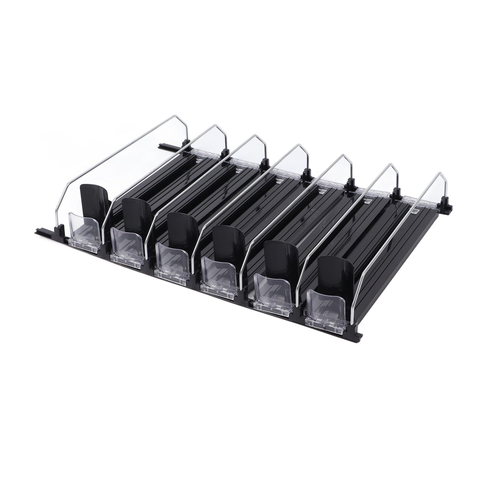 Dispensador de Latas de Refresco, Empujador Automático de Ancho Ajustable, Organizador de Bebidas para Refrigerador de 12-20 Oz, Organizador de Bebidas con Capacidad de Carga Deslizante con