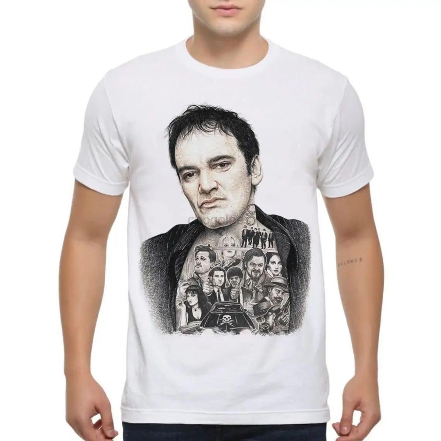 LSNUO Quentin-Tarantino-Art-T-Shirt-Men-s-and-Women-s-Sizes-drsh-187