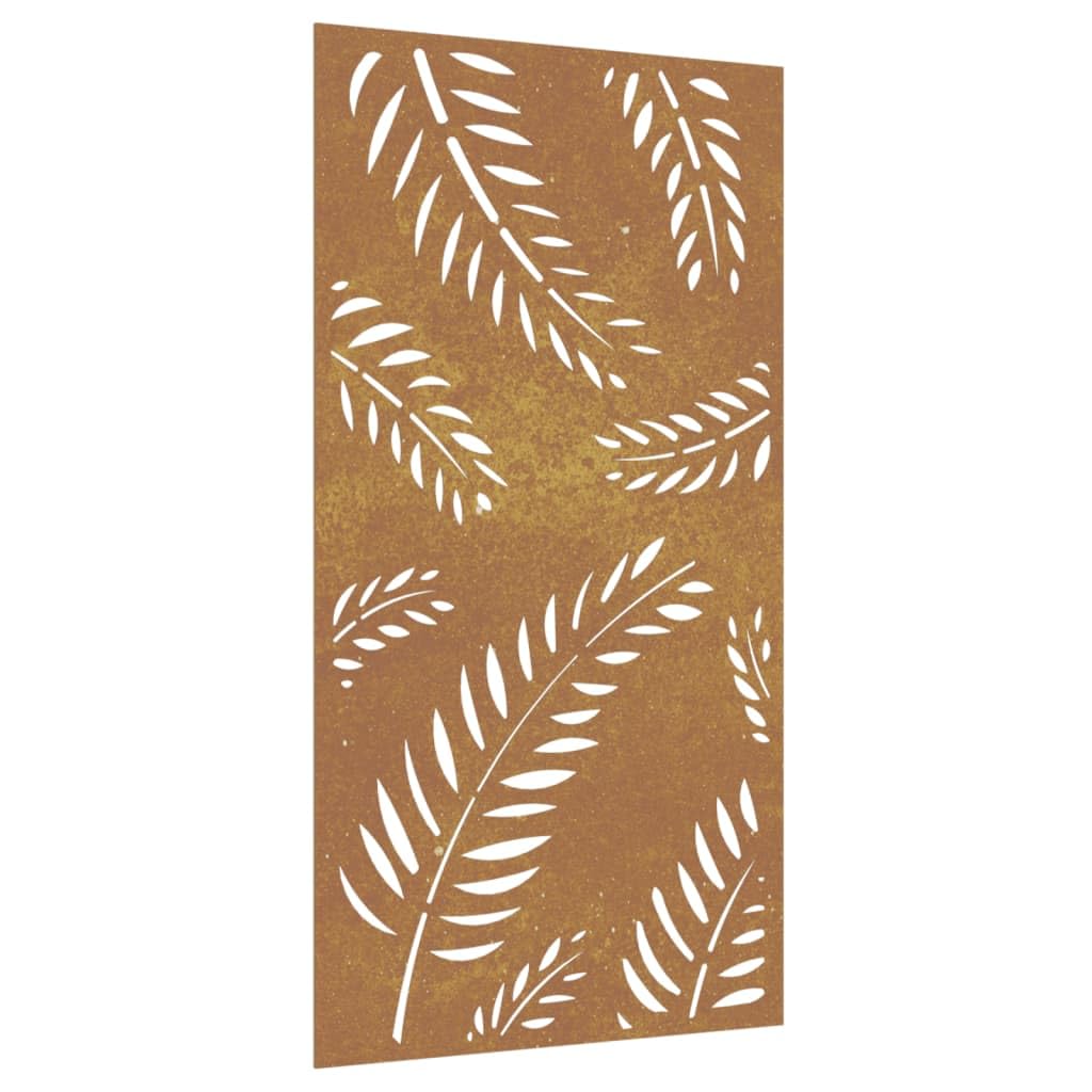Vidaxl Brown Garden Wall Decoration, Metal Wall Art With Leaf Design, Wall Decor For Outdoor Garden Patio Balcony Yard Patio Lawn, Corten Steel