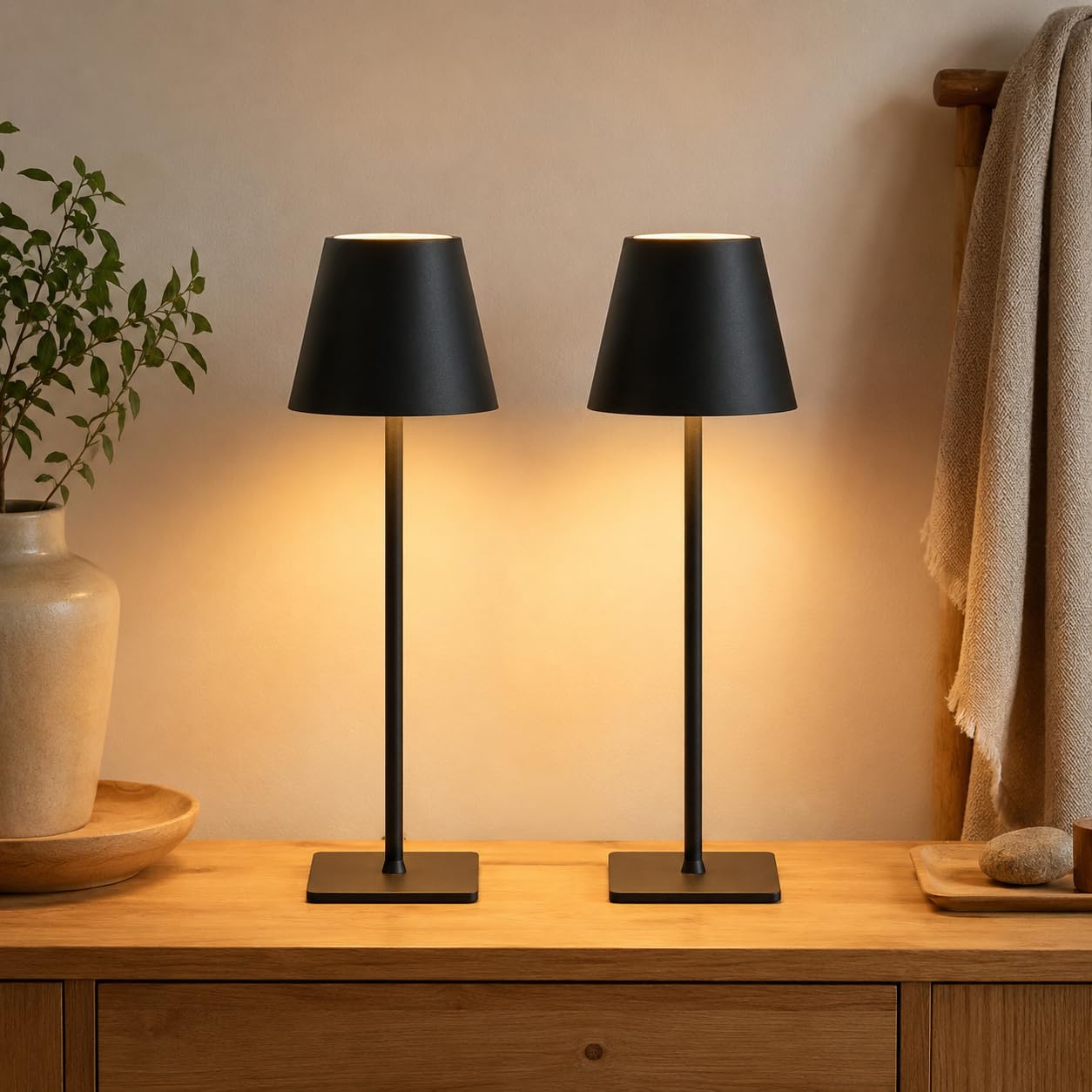 Amazon.co.jp : LUTW LED テーブルランプ コードレス 無段階調光＆3