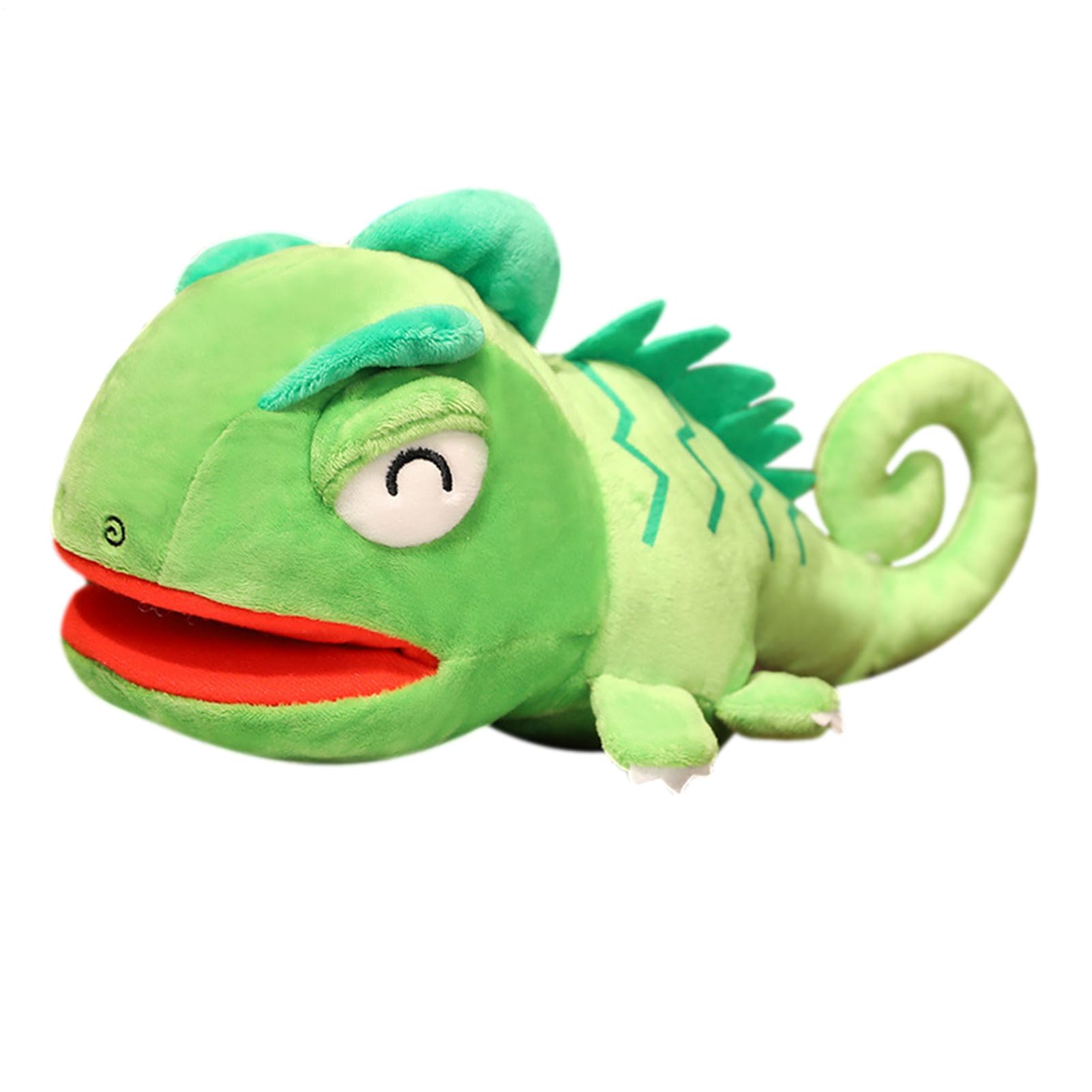 Peluche Caméléon avec Bouche Mobile | Marionnettes d'animaux Mignons en Peluche Caméléon | Peluches De Lézard en Peluches, Animal EnPeluche Reptile Multifonctionnel