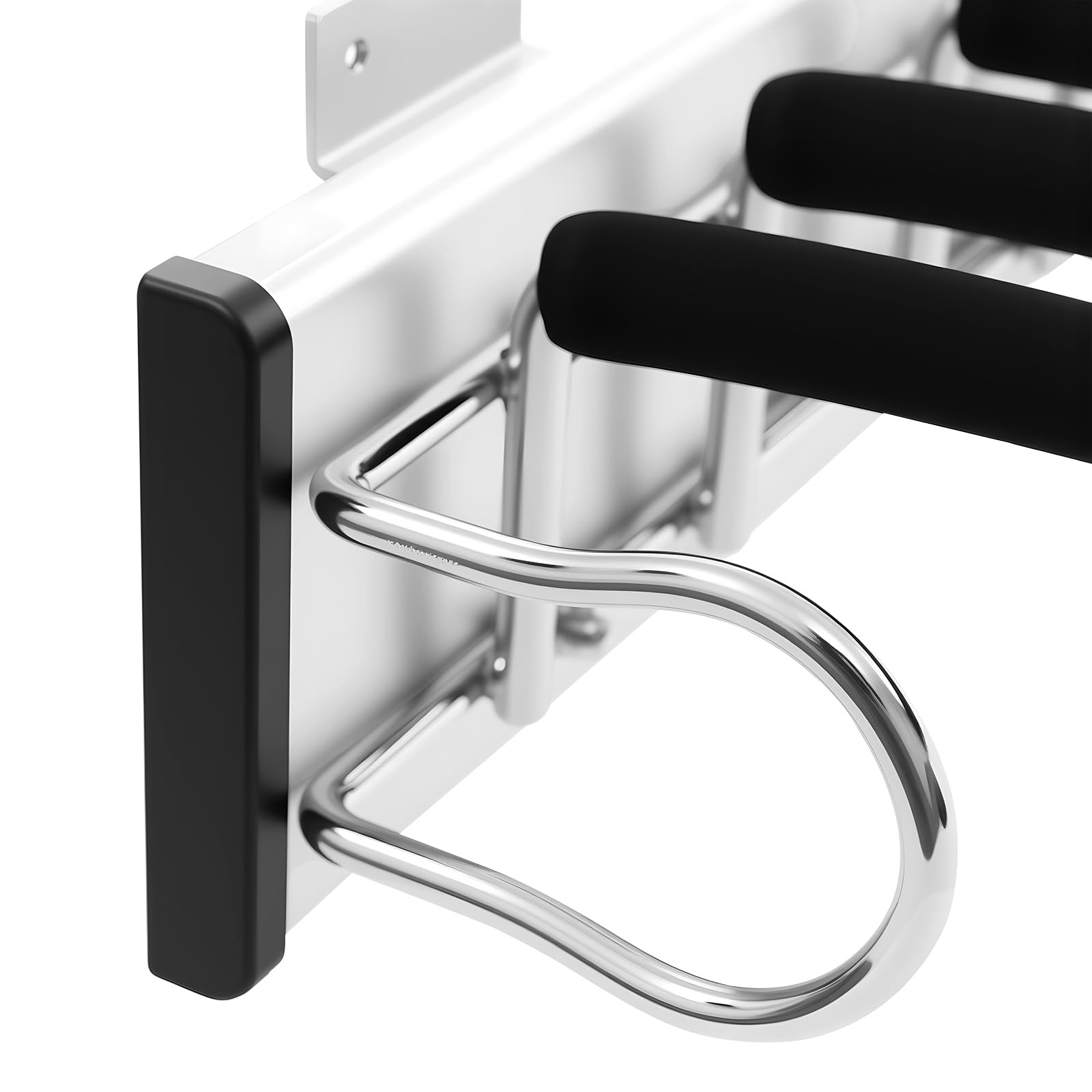 Hosenauszug Edelstahl Hosenaufhängung für Kleiderschrank 46cm Ausziehbar Hosenständer für Kleiderschrank Hosenbügel mit rutschfeste Beflockung Herausziehen Hosenhalter 9 Positionen (Links)