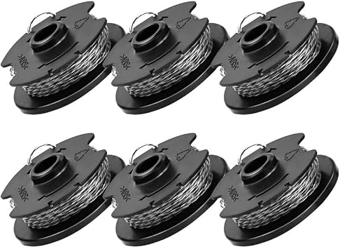 SnapFresh 6 Packs Weed Eater String, 14.76 ft 0.08" Trimmer Line Replacement Spools, Automative Feed String Trimmer Line, Only String Trimmer SP1011