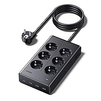 UGREEN Ciabatta Multipresa 10 in 1 con 1 USB C+ 3 USB A Carica Rapida 20W