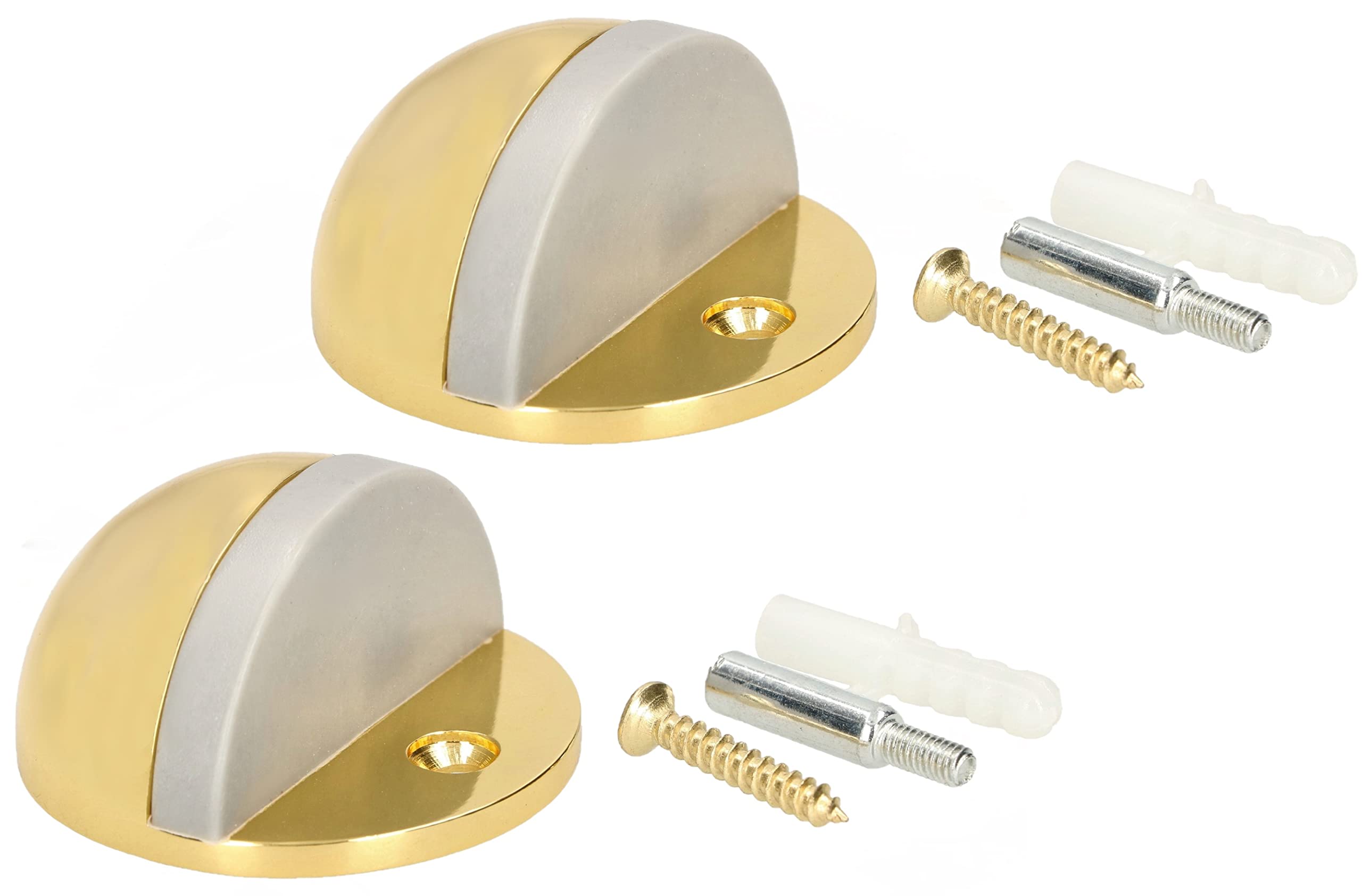 KOTARBAU® Door Stop for Floor Mounting to Limiting Door Movement 45 x 25 mm (Pack of 2) Brass