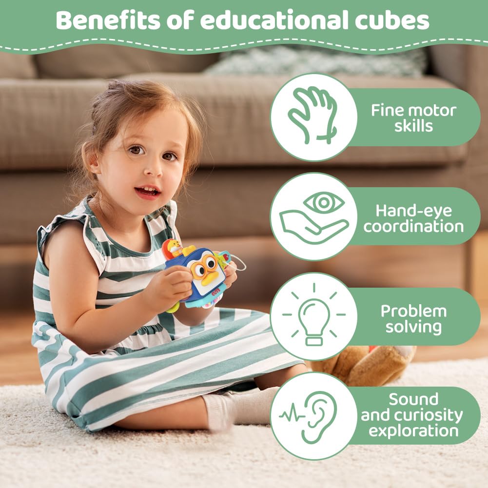 Ainiv Montessori Toys for 1 Year Old, Baby Toys Travel Activity Busy Cube, Baby Sensory Toys for Toddlers 1-3 - Image 2