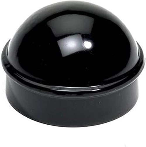 1 78 "Aluminio Chain Link Fence Round Style Main Post Cap - Powder Coated Black