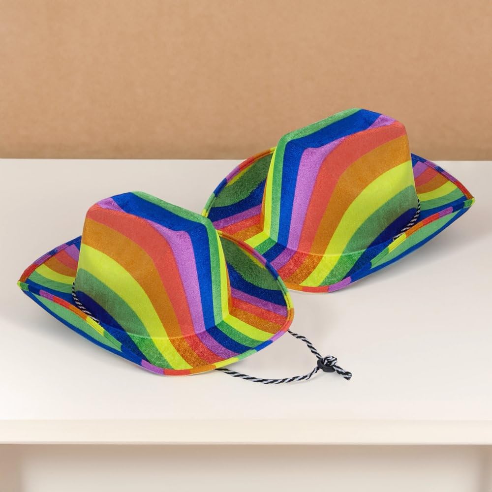Fun Express Rainbow Cowboy Hat - 12 Pieces