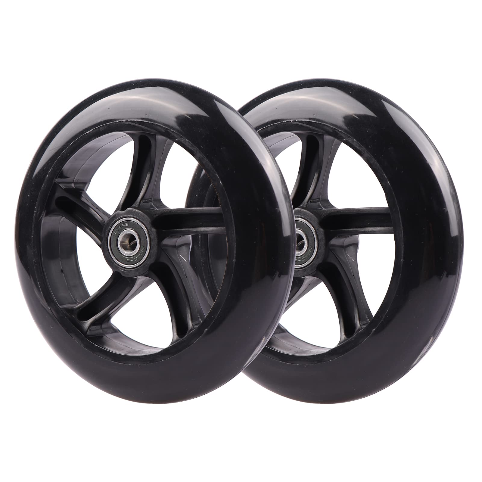 Ruedas de repuesto de scooter de oscilación trasera de 145 mm para Yvolution Y Fliker Lift Tallando Scooters (negro)