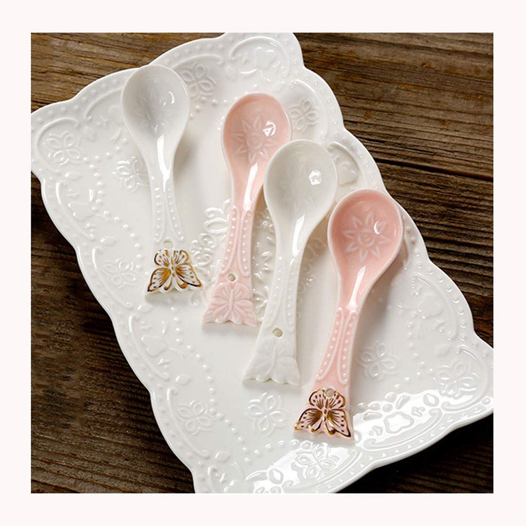 Juego de cucharas soperas de 10 cucharadas, Cuchara de Porcelana Creativa Miaojin, Cuchara de café, Cuchara de arroz, Juego de cucharas de cerámica Bonitas, Cuchara para,C