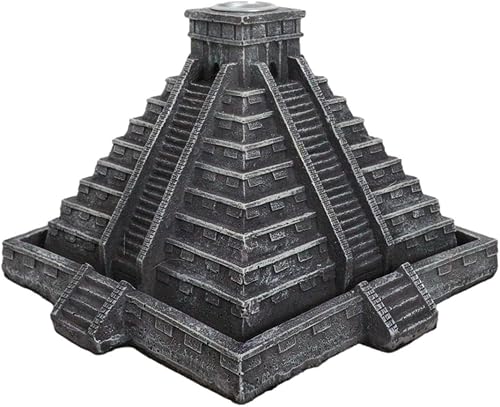 Ebros Gift Templo de Kukulcán Mesoamericano Azteca Escalón Pirámide del Sol y Luna Decorativo de Cono de Incienso de Retorno Estatuilla de Soporte
