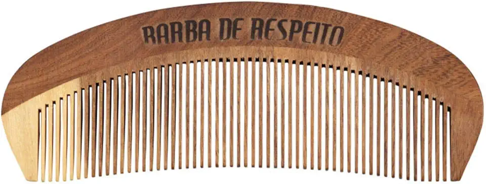 Pente de Madeira - Original, Barba de Respeito