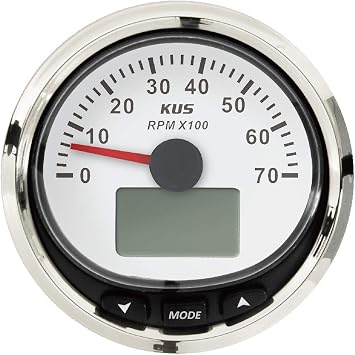 KUS NMEA2000 DN85mm Generator Tachometer with Multifunction Display 0-7000rpm for Marine Vessel WS